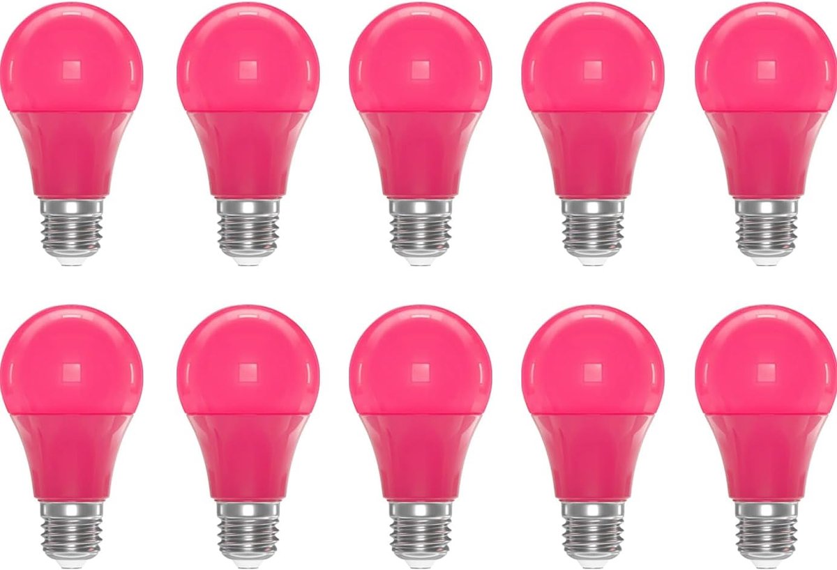 E27 LED gloeilamp A60 Edison schroef gloeilamp, 3W A60 gekleurde verlichtingslampen E27 roze gloeidraadlamp, gelijkwaardig aan 30W gloeilamp, voor thuisfeest, bar, kerstdecoratie verlichting