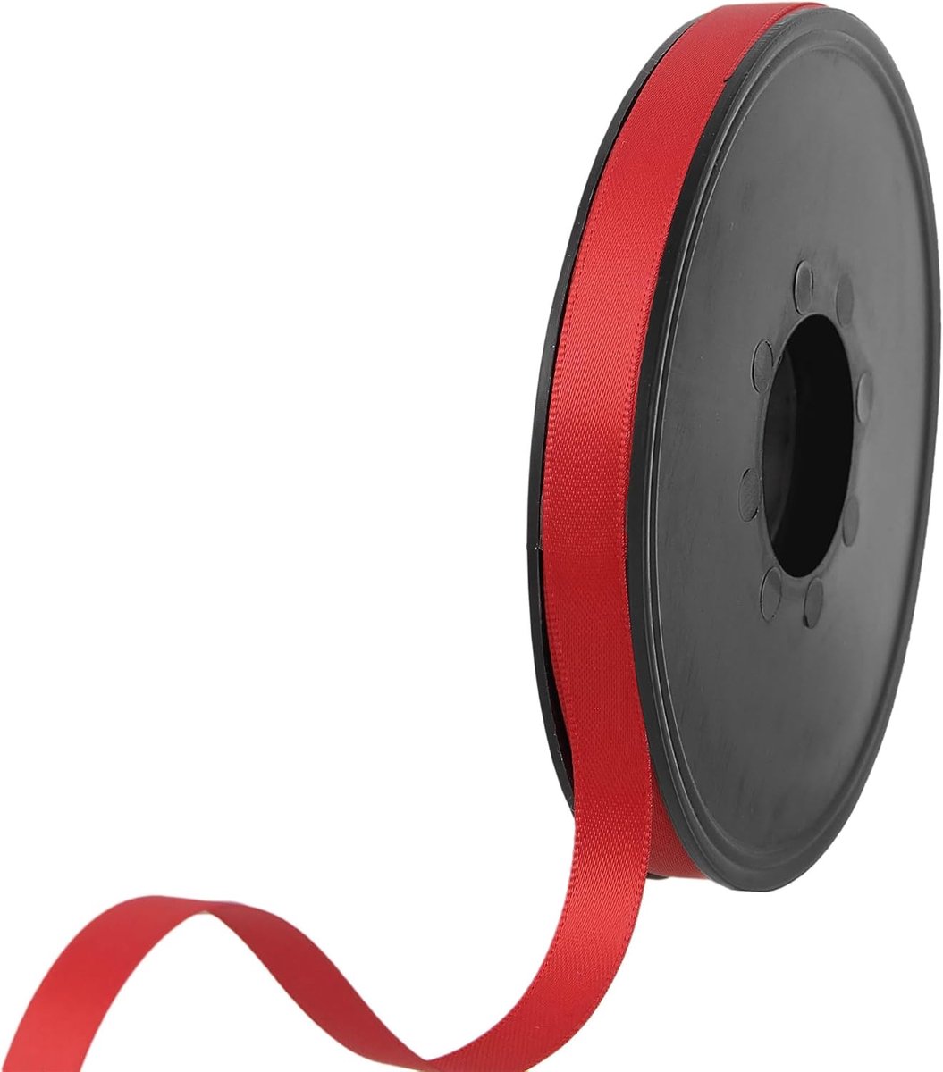 Lint - 100% polyester dubbelzijdig satijnen lint voor bruiloften, cadeauverpakking, bloemstukken, handwerk, taarten, strikken, versieringen, 9 mm x 25 m