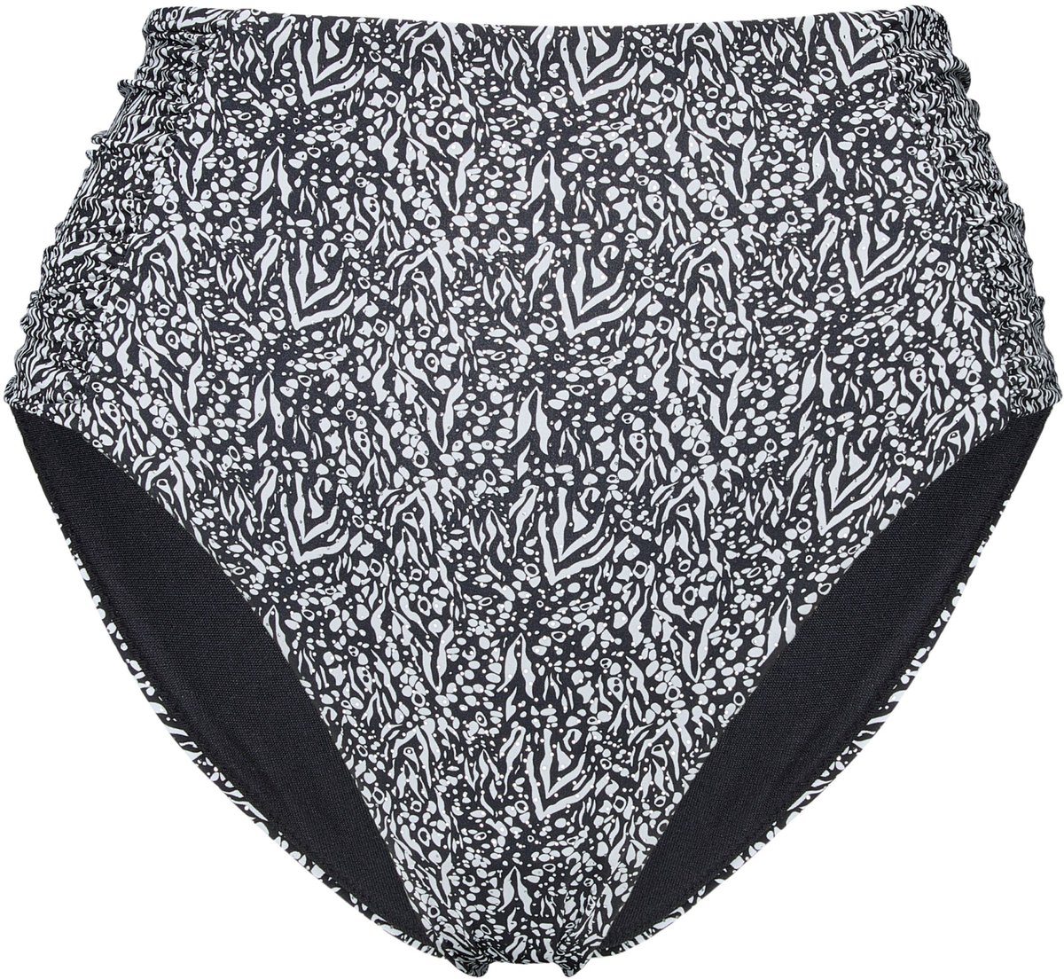 ESOTIQ Antibes - Bikinibroekje - High Waist - Buikcorrigerend - Zwart-wit abstract patroon Zwart;Wit