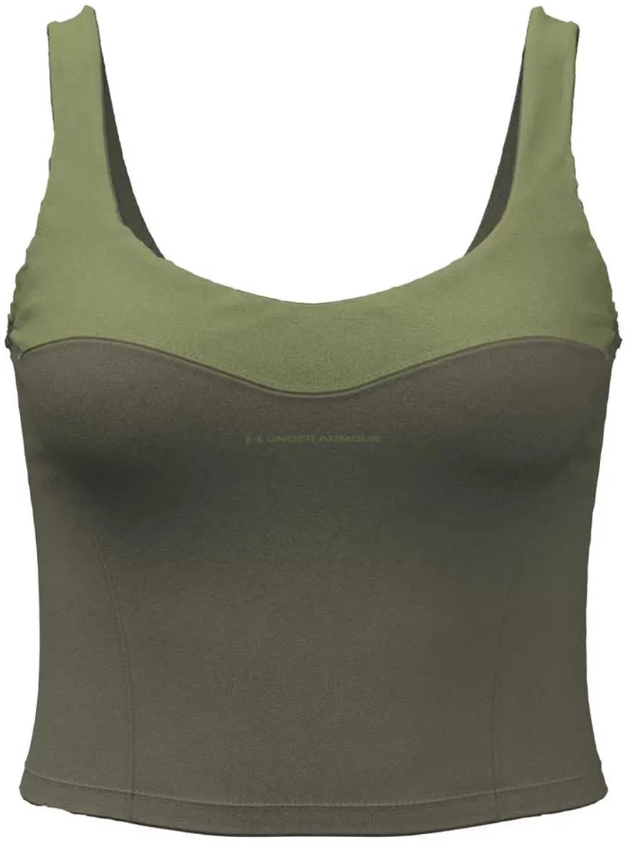 Under Armour Motion Colorblock Mouwloos T-shirt Groen L Vrouw