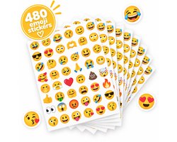 Emoji Stickers - 10 Stickervellen - 480 Smiley Stickers - Beloningsstickers