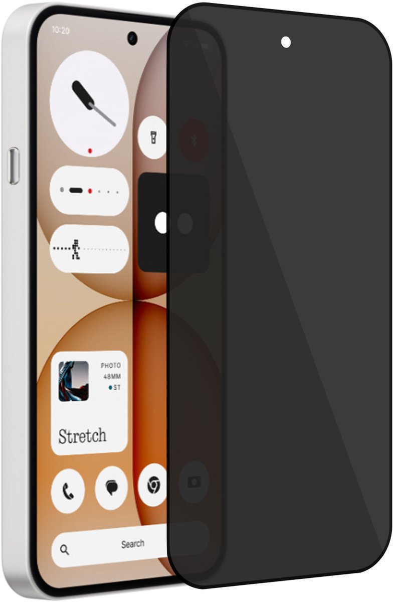 Privacy Screenprotector geschikt voor Nothing Phone 4a - Anti Inkijk - Gehard Glas geschikt voor Nothing Phone 4a