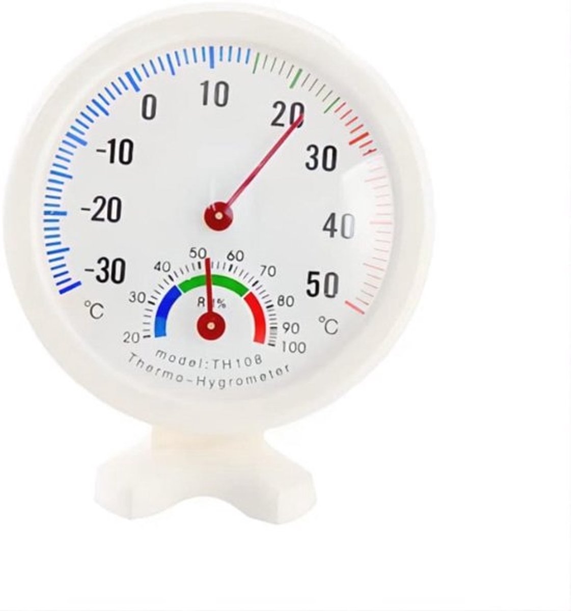 Binnenthermometer hygrometer | Analoge temperatuur- en vochtigheidsmeter met wijzerplaat