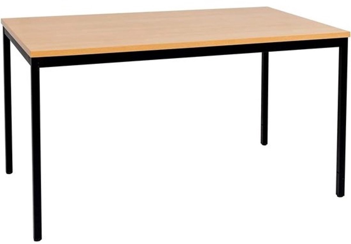 Multifunctionele Rechthoekige Tafel met Verstelbare Poten voor Bureau, Vergadertafel of Eettafel – 120 cm x 80 cm