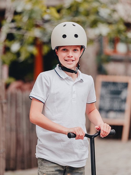 Scoot & Ride Helmet – Kinderhelm – S 51-55 cm – LED achterlicht – magnetische sluiting – verstelbaar – Ash — afbeelding 5