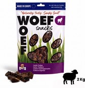 Woef Woef Hondensnacks Lams Trainers 2.00 KG - Trainingssnacks Hondensnoepjes - Gedroogd vlees - Lam - Alle honden en alle leeftijden vanaf 2 maanden - Geen toevoegingen