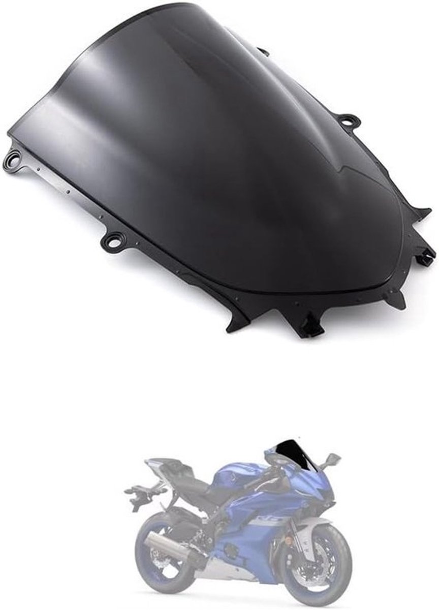 Motorfiets-windscherm - Geschikt voor YZF R7 2021-2023 en YZF R6 2017-2021 - Dubbelbubbelruit voor verbeterde aerodynamica en bescherming