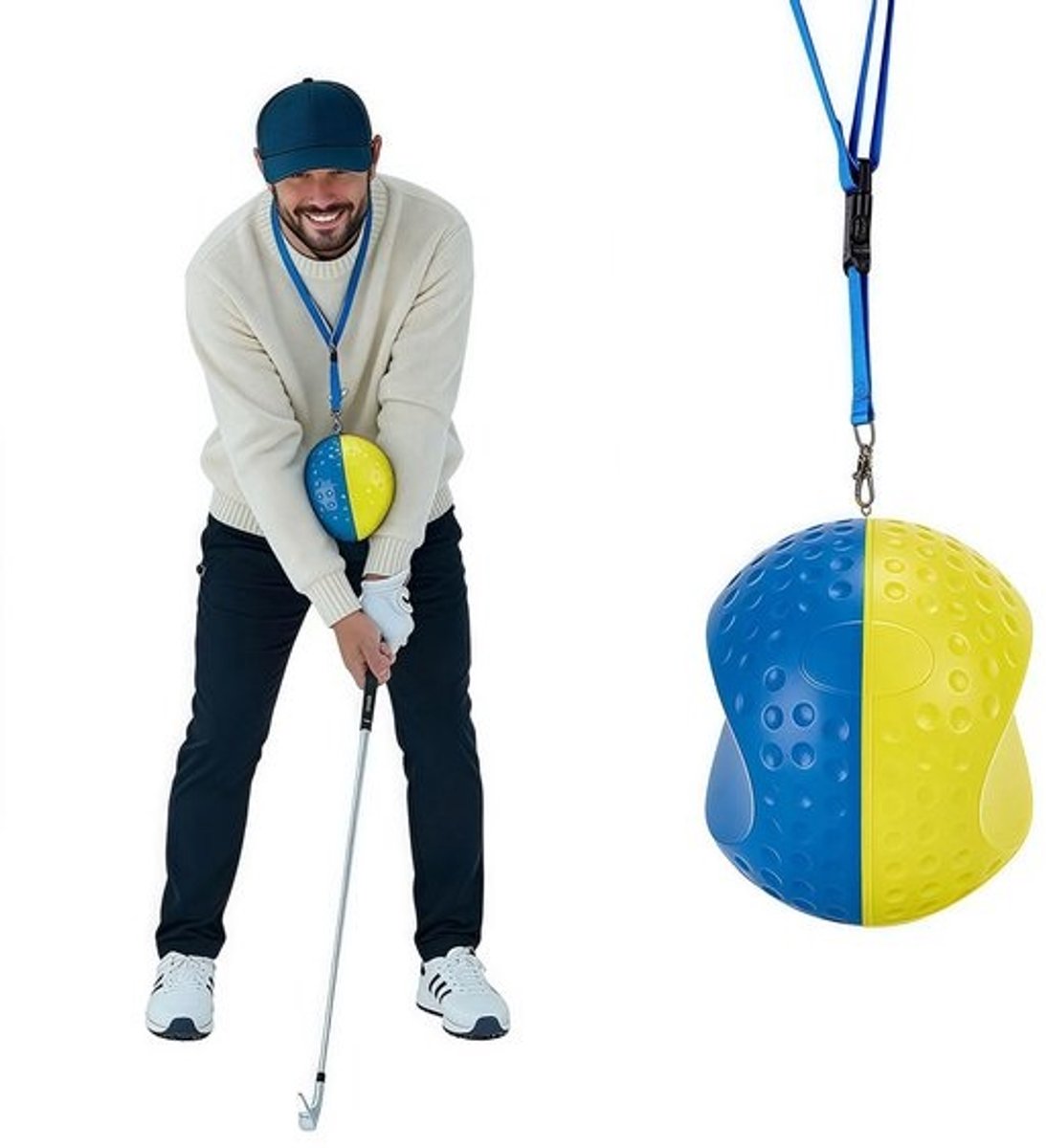 Dailygoods - golftrainingshulpmiddelen, golftrainingsbal voor training, golfswingtrainer golfaccessoires voor precieze swing golf swing trainer