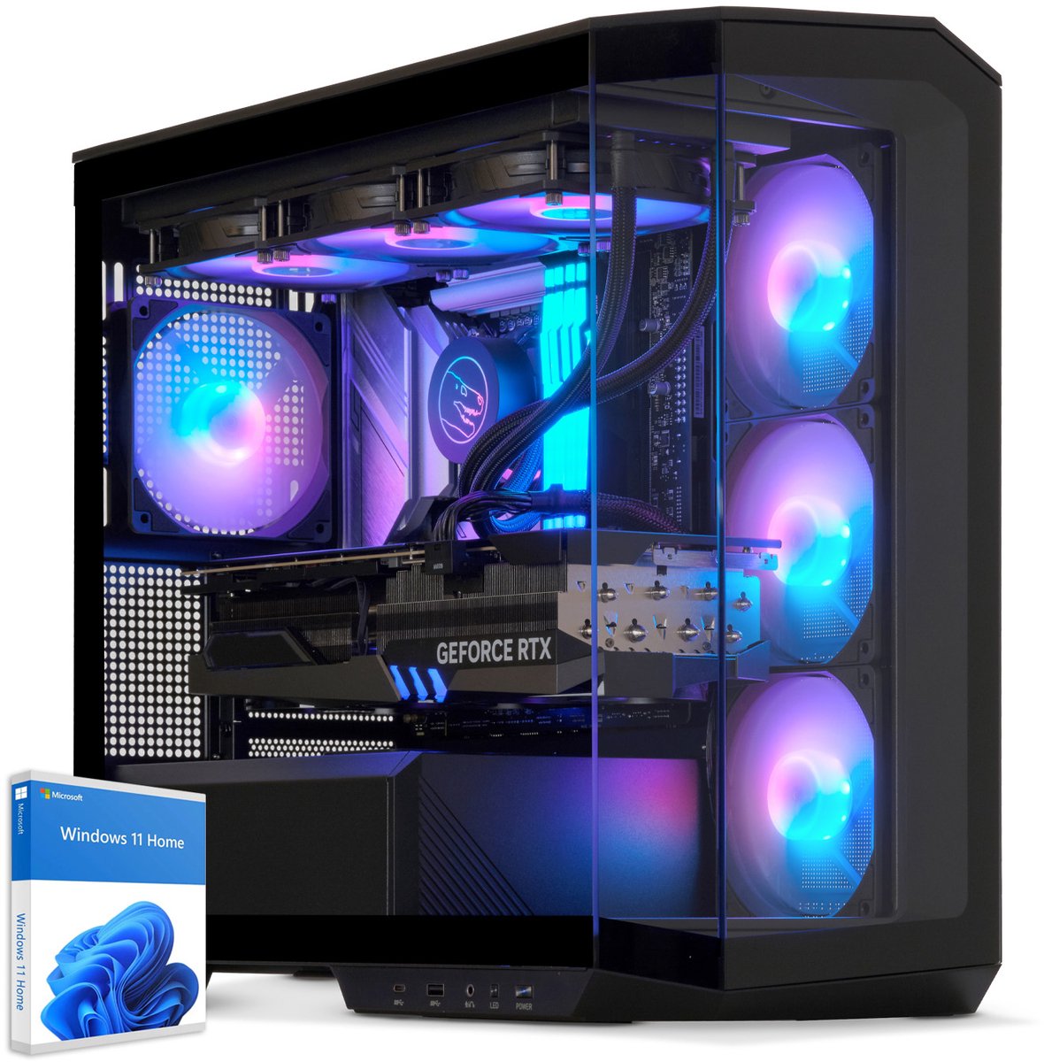 Sedatech Advanced Gaming PC Waterkoeling Panoramic • Intel i9-12900KF 16x 3.2GHz • Geforce RTX4060 • 32Gb RAM • 2Tb SSD M.2 • WiFi • Bluetooth, USB C • Windows 11 • Desktop computer