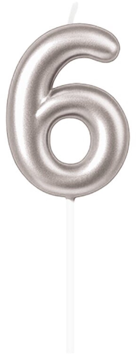 Cijferkaars 6 zilver