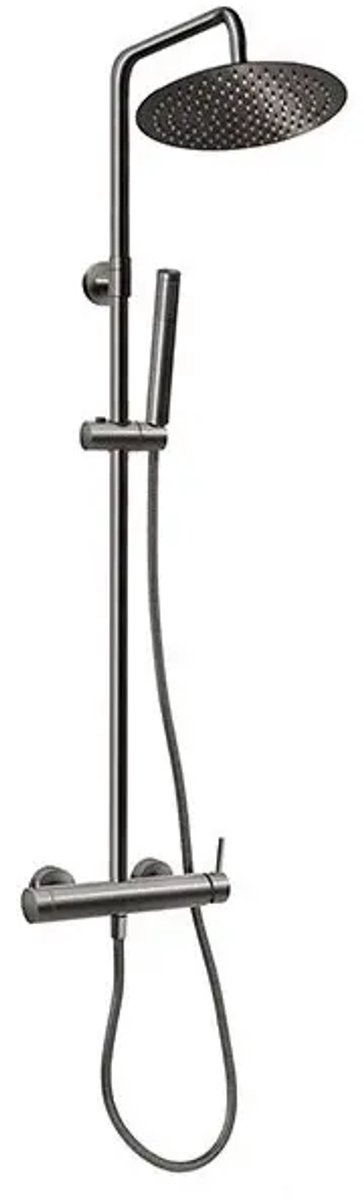 Novaservis Ferro Ciriculus - Doucheset met kraan, diameter 25 cm, gun metal NP85-BCK7UGM