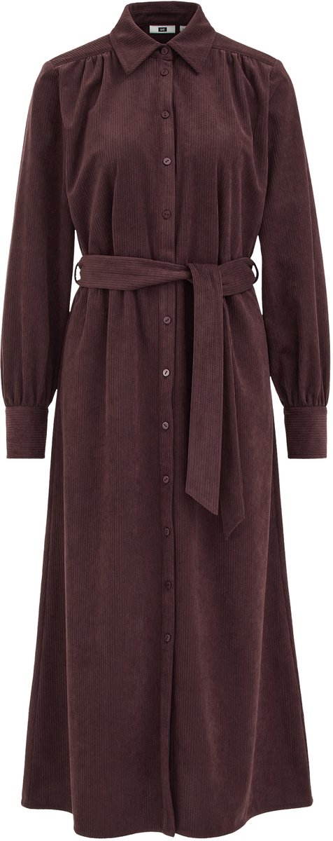 WE Fashion Dames midi corduroy jurk