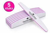 Limes à ongles professionnelles Christian Deluxe® - 5 pièces - Limes à ongles - Moon 100/180 - Soin des ongles - Qualité supérieure