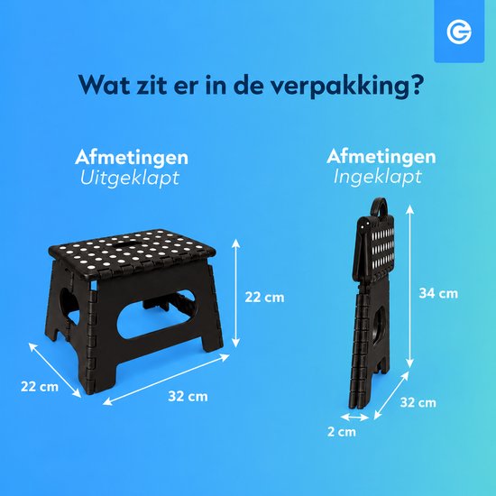 Opstapkrukje - Inklapbaar Opstapje Volwassenen - Opstap Krukje - Opstapjes - Zwart - Löwenthal van Merkloos — afbeelding 5