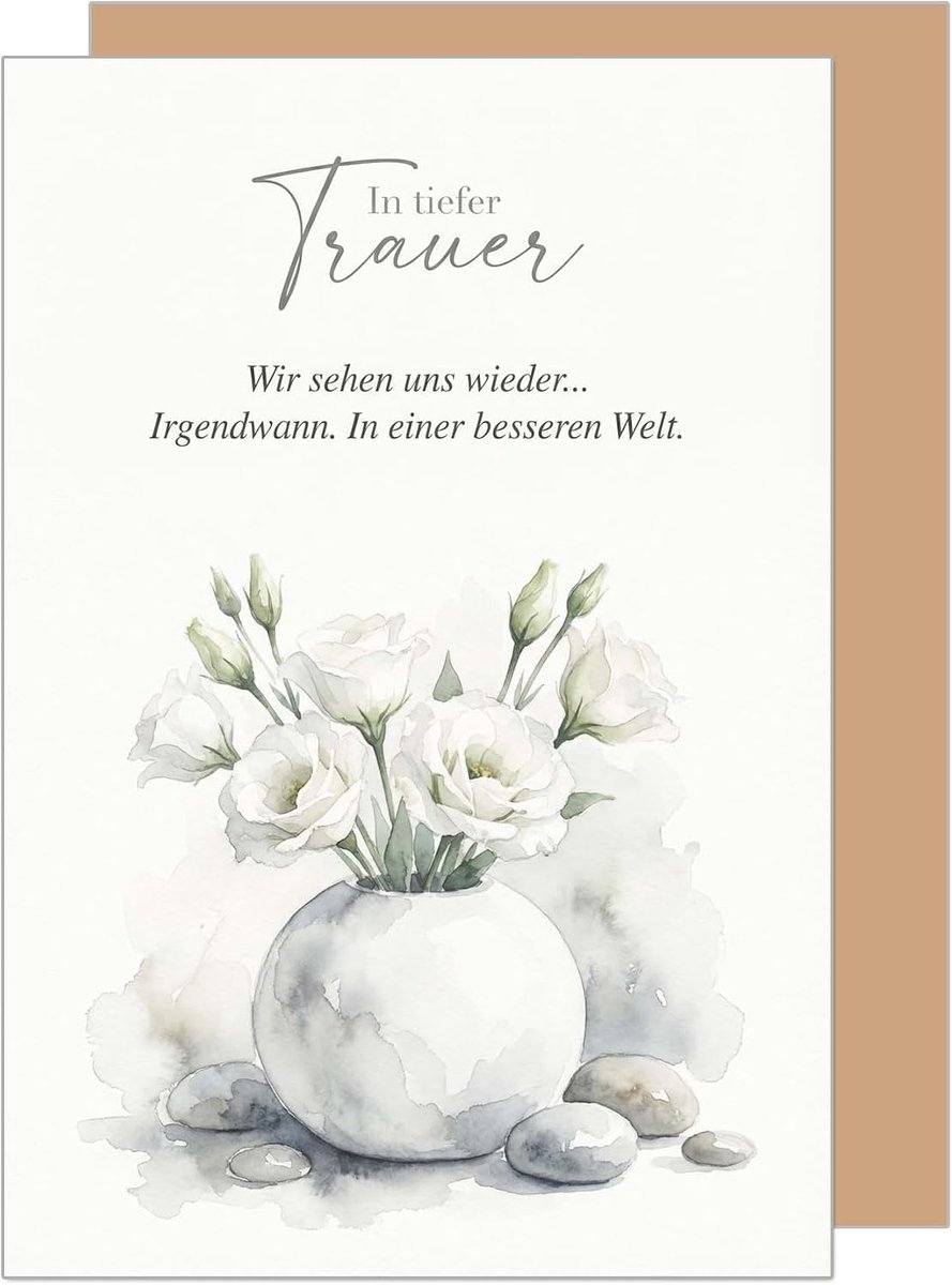 Seidel premium rouwkaart met envelop. Tekst in diepe rouw medeleven herdenken troost liefde hoop kracht (T1329 SW026)