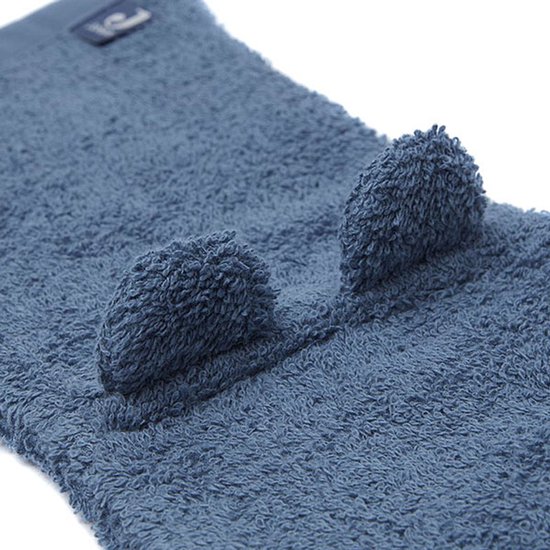 Jollein - Baby Washandje Badstof Ears (Jeans Blue) - Katoen - Baby Washand, Washandjes -16x70cm — afbeelding 2