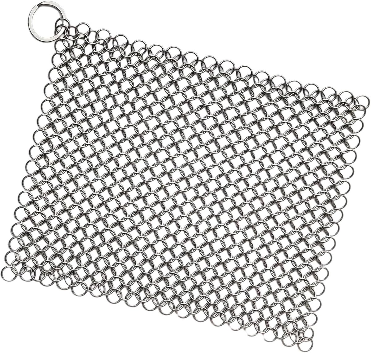 Gietijzeren schrubber - roestvrij staal ketting nagel reiniger - voor pre-smaak pot grill en pot keukengerei reiniger - 6 * 8 inch