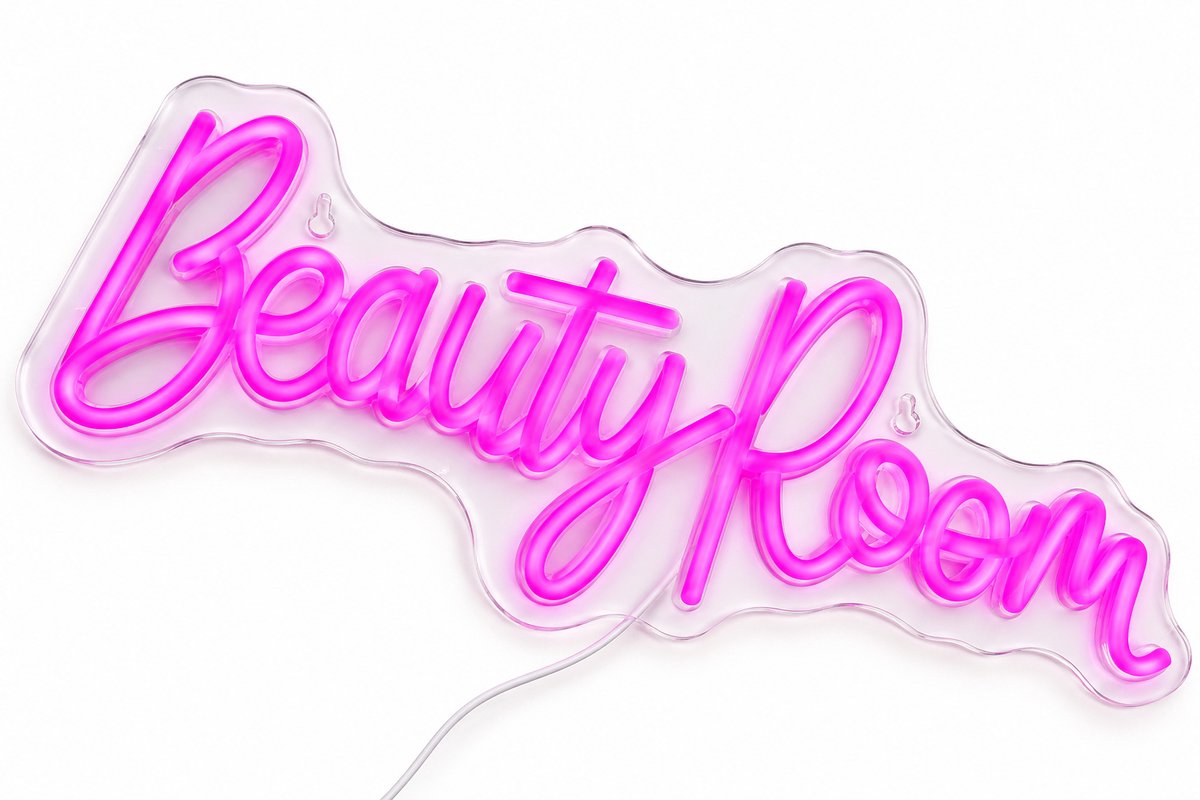 ZoeZo Neon Wandlamp Beauty Room - Neon verlichting - Sfeerverlichting - LED lamp - Neonlicht - Neon Sign - USB - Roze