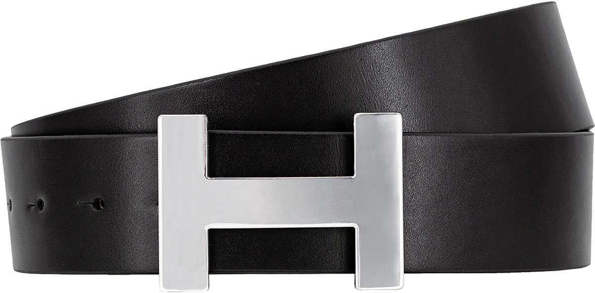 LINDENMANN dames leren riem - zwart