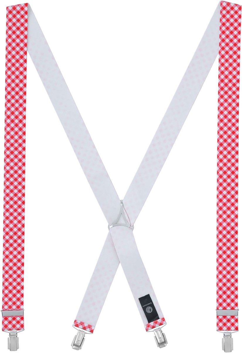 LINDENMANN heren bretels - rood dessin