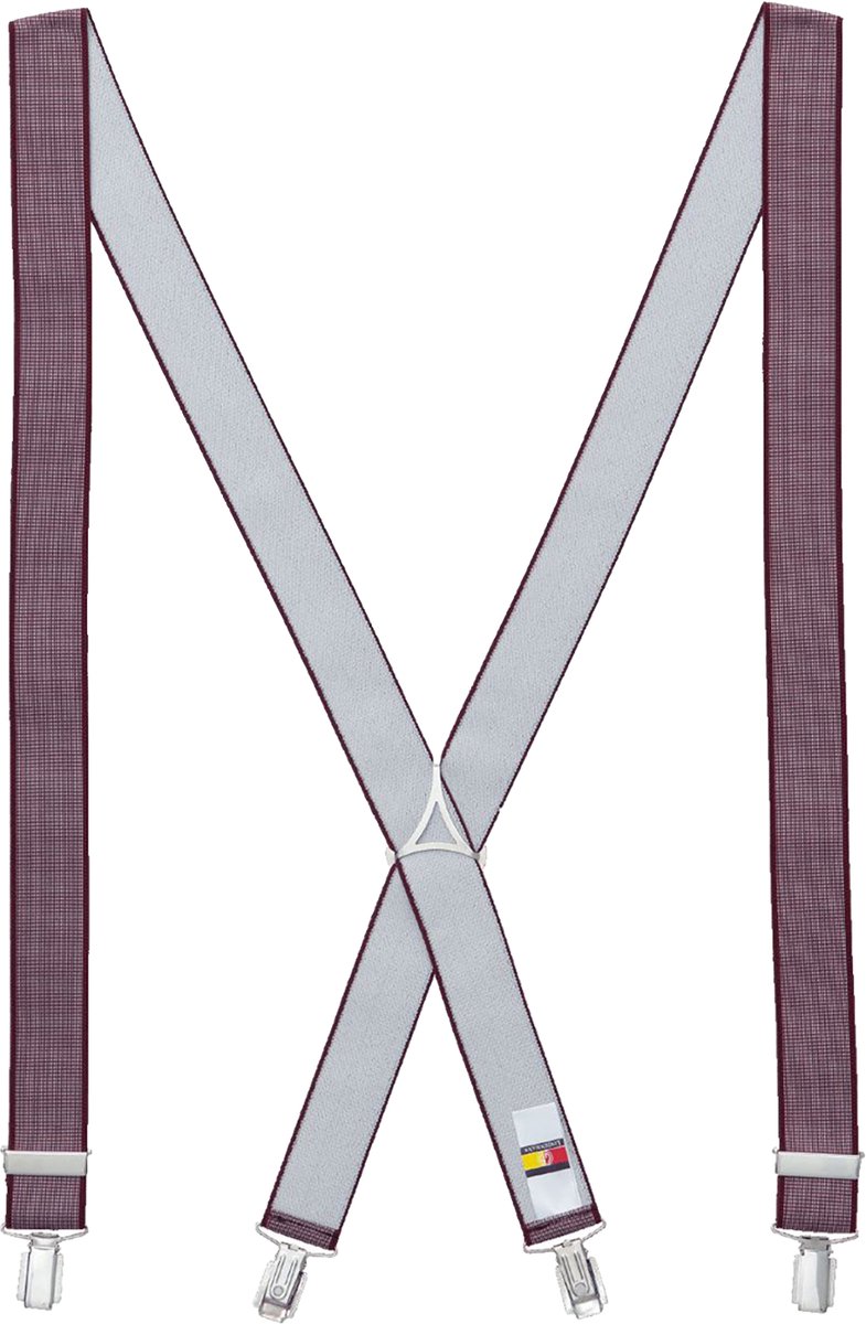 LINDENMANN heren bretels X-vorm - bordeaux dessin