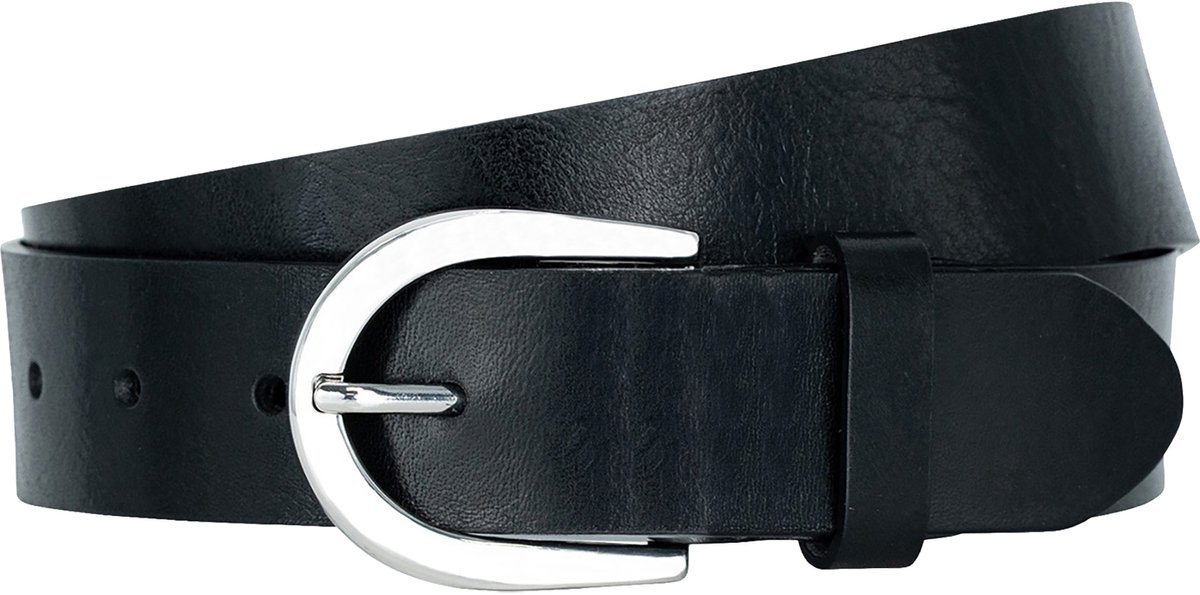 LINDENMANN dames leren riem - zwart