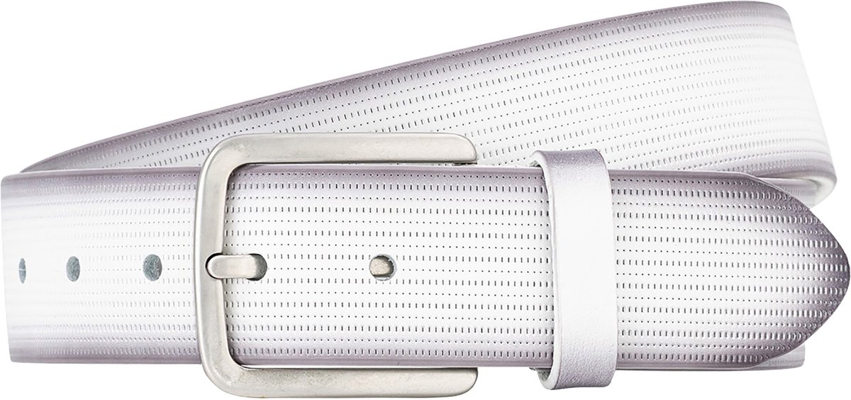 LINDENMANN leren heren riem - wit