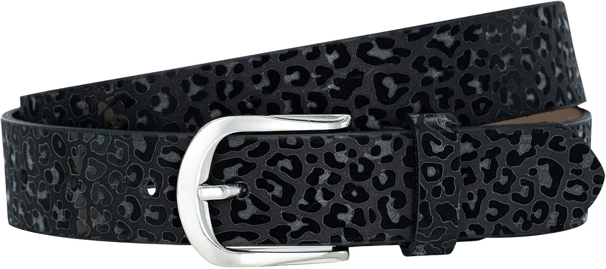 LINDENMANN dames leren riem - zwart