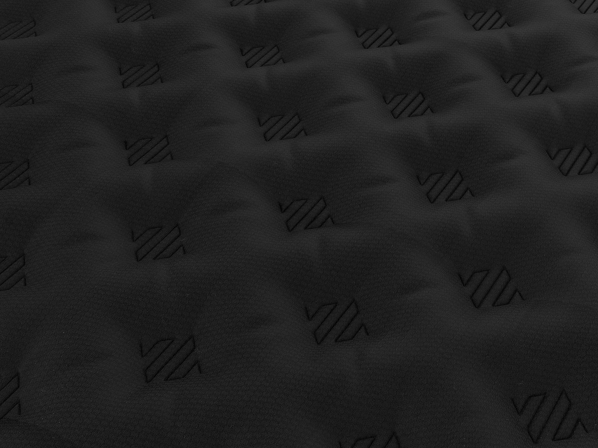 Vente-unique Matras 180 x 200 cm hybride met pocketveren, geïntegreerde topper en zwarte tijk 30 cm dik - van YSMÉE GAMIANI