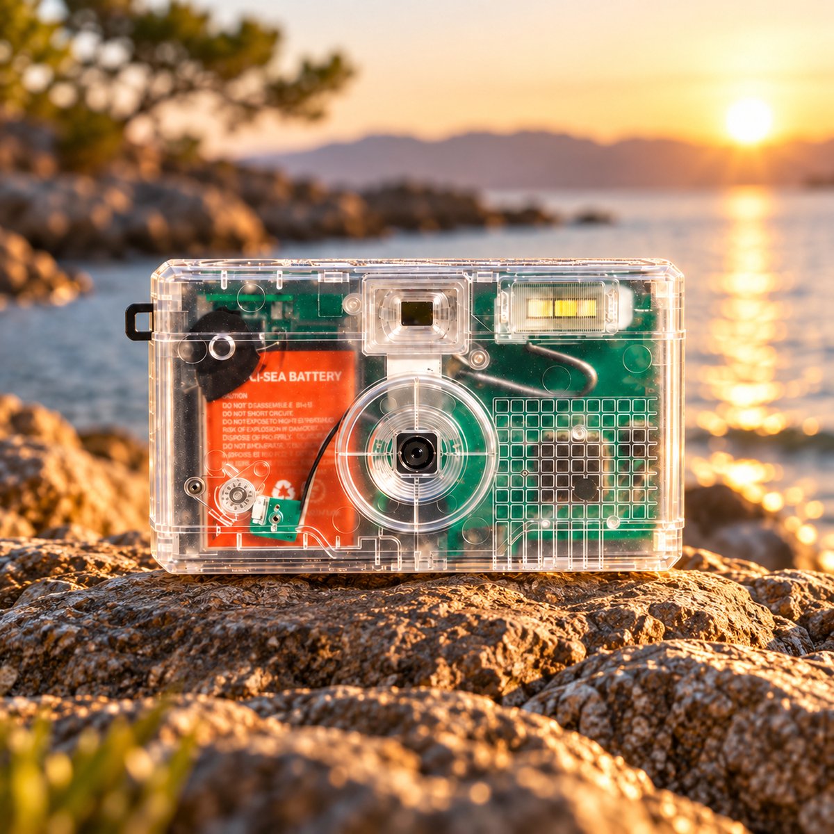Nexeli NX-RTC-14 Transparante Retro Foto Camera – 8MP Digitale Camera – Y2K Vintage Camera – 4 Filters – Verwisselbare Batterij – USB-C – Transparante foto camera