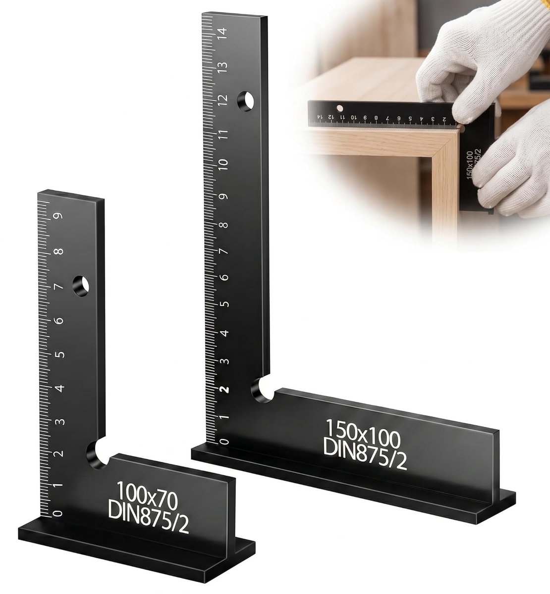 Set van metaal, 2 stuks 90° aanslaghoek