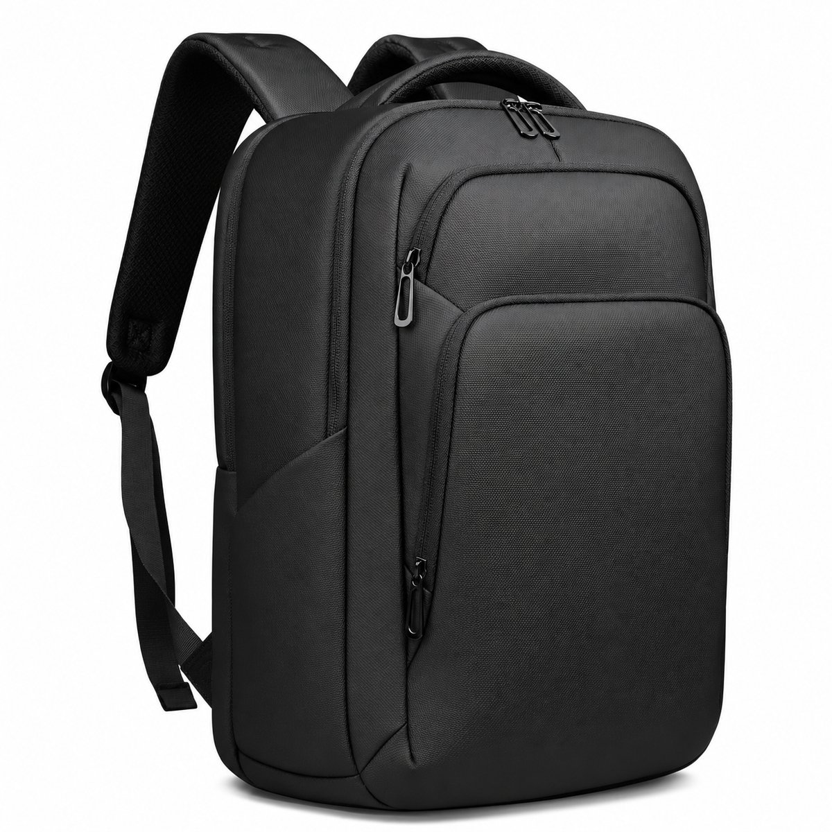 North Collective Ruzgak - Waterafstotend - 17,3-inch Laptoptas met USB - Unisex Reistas - Rugtas - Multifunctioneel - Zwart
