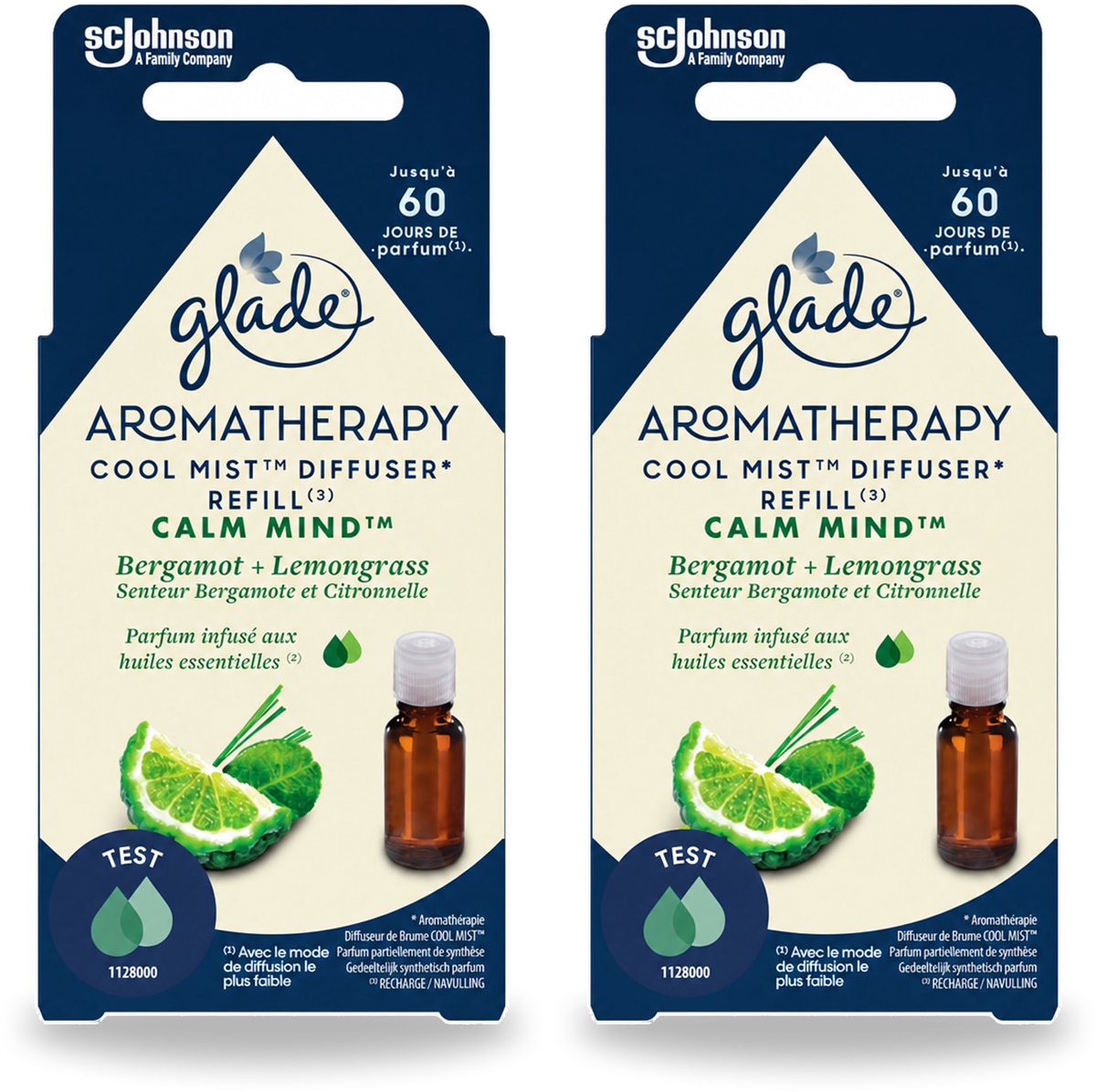 2 x Glade – Aromatherapy Mist Diffuser Navulling – Calm Mind – 17,4 ml - Voordeelverpakking - 2 stuks