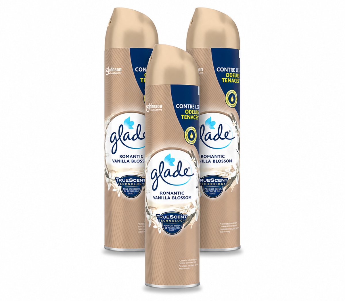 3 x Glade – Luchtverfrisser Spray – Romantic Vanilla Blossom – 300 ml - Voordeelverpakking - 3 stuks