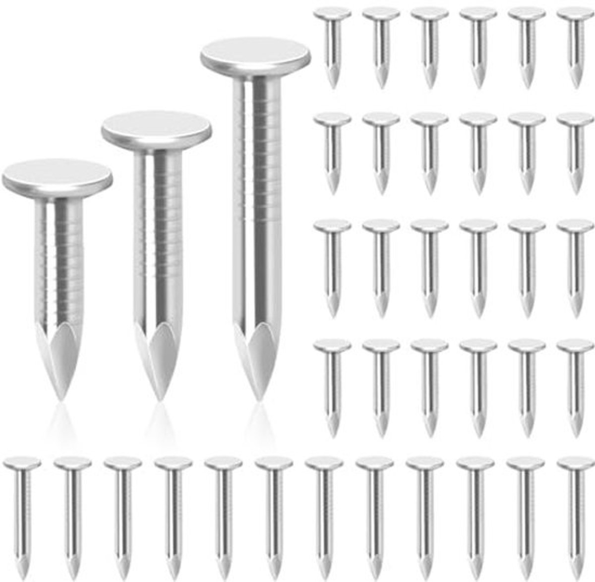 Verzinkte Stalen Dakvilt Nagels - 400 Stuks in 3 Maten voor Dakbedekking