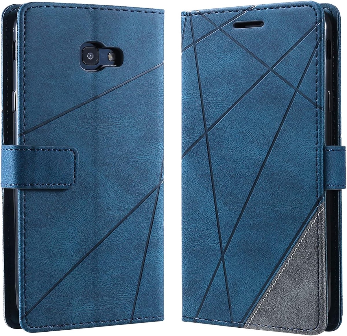 Hoesje voor Samsung Galaxy J4 Plus 2018, Telefoonhoes voor Samsung J4 Plus 2018 Hoesje, Lederen Hoes met [standaard] [magnetische sluiting] Flip Cover voor Samsung Galaxy J4 Plus 2018 (Blauw)