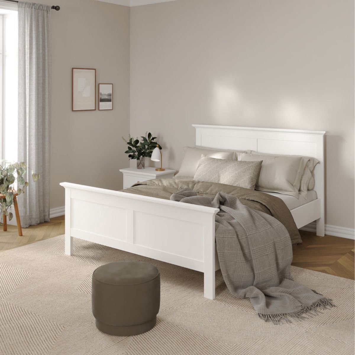 Giga Living Bed Paris - Wit - 210x170x110cm