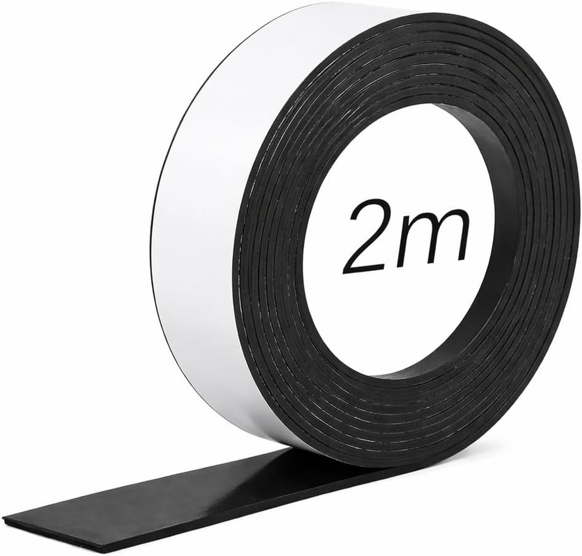 Magneetbandrol (2 meter), zelfklevende magneetstrip met sterke kleefkracht, extra dik en breder, eenvoudig te snijden voor veelzijdige toepassingen (3 cm × 2 mm × 2 m)