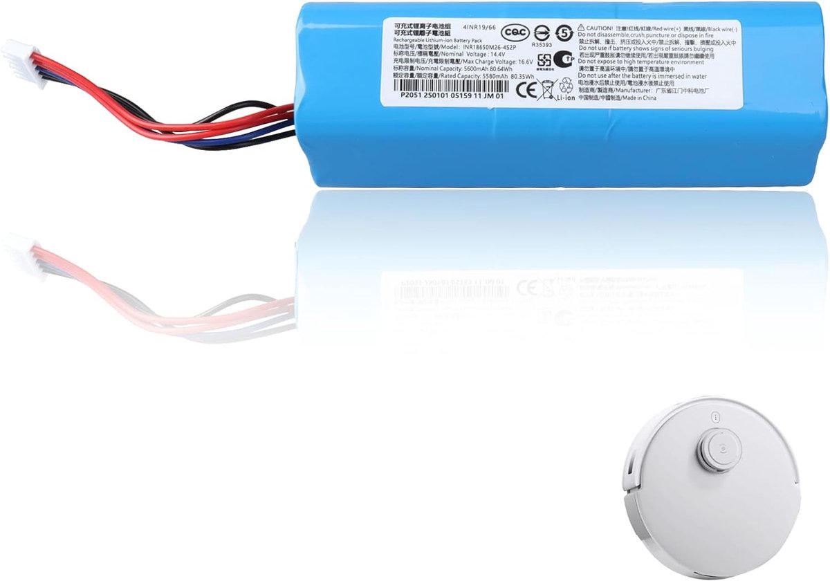 14.4V 5600mAh compatibel met Ecovacs Deebot T5 T9 T9+ T8 T8+ T10 AIVI/Max, Deebot DX65/DX93/DX96/DBX11, Deebot Ozmo 950 DX9G, Deebot DLX11-54 Home robot