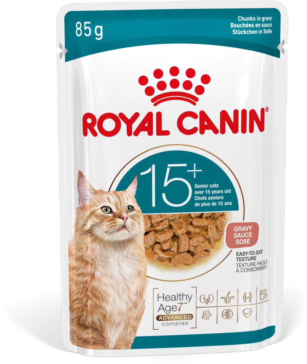 Royal Canin Ageing 15+ in Gravy - Kattenvoer - 12x85g - Natvoer voor oudere kat