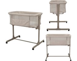 MamaLoes Loua Beige Wieg aan Bed Co-Sleeper