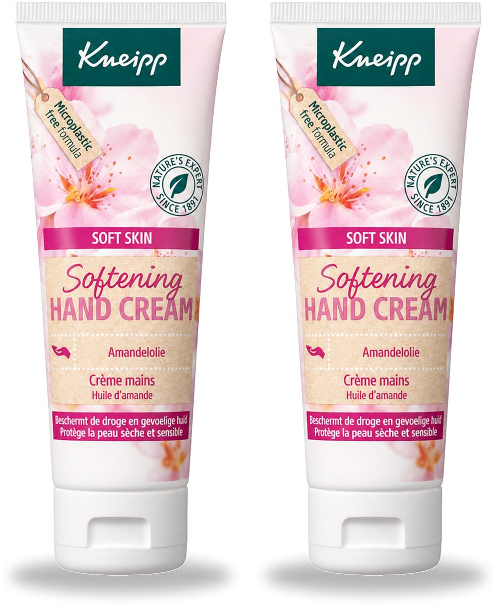 2 x Kneipp - Handcrème - Soft Skin - Amandelbloesem - 75 ml - Voordeelverpakking - 2 stuks