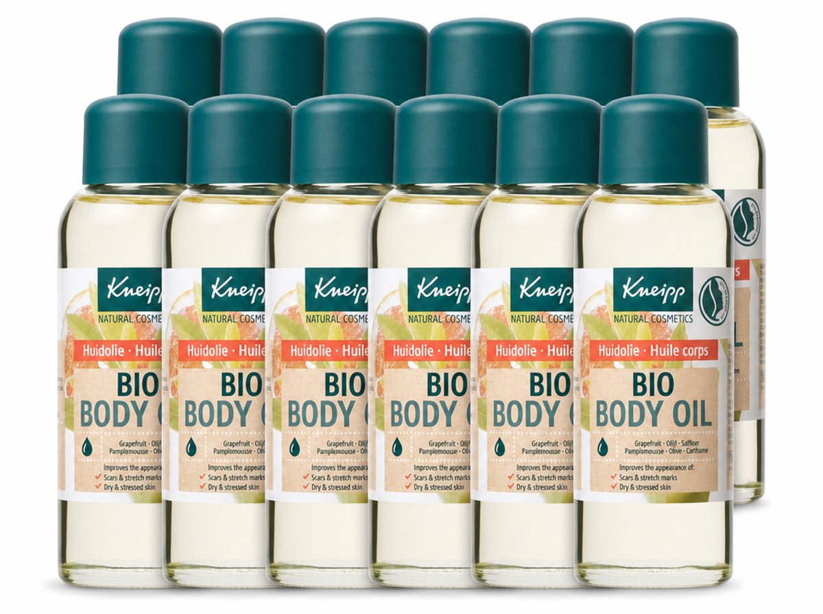 12 x Kneipp - Huidolie - Bio - Voor striae & littekens - 100 ml - Voordeelverpakking - 12 stuks
