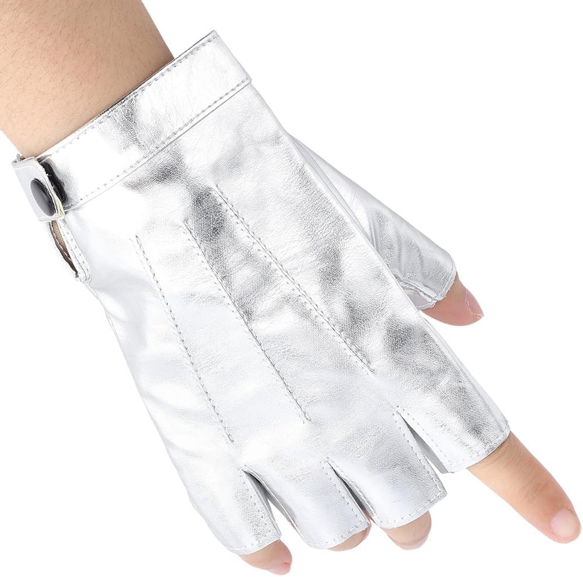 Handschoenen Vingerloze Rijden Punk Mannen Wanten Steampunk Gothic Retro Lederen Palm Motorfiets Handhandschoenen voor Vrouwen Mannen Prestaties Kostuum Cosplay