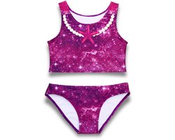 Mermaid Sisters bikini set voor meisjes - Paars - Maat 104-122 - Zeemeermin zwemkleding