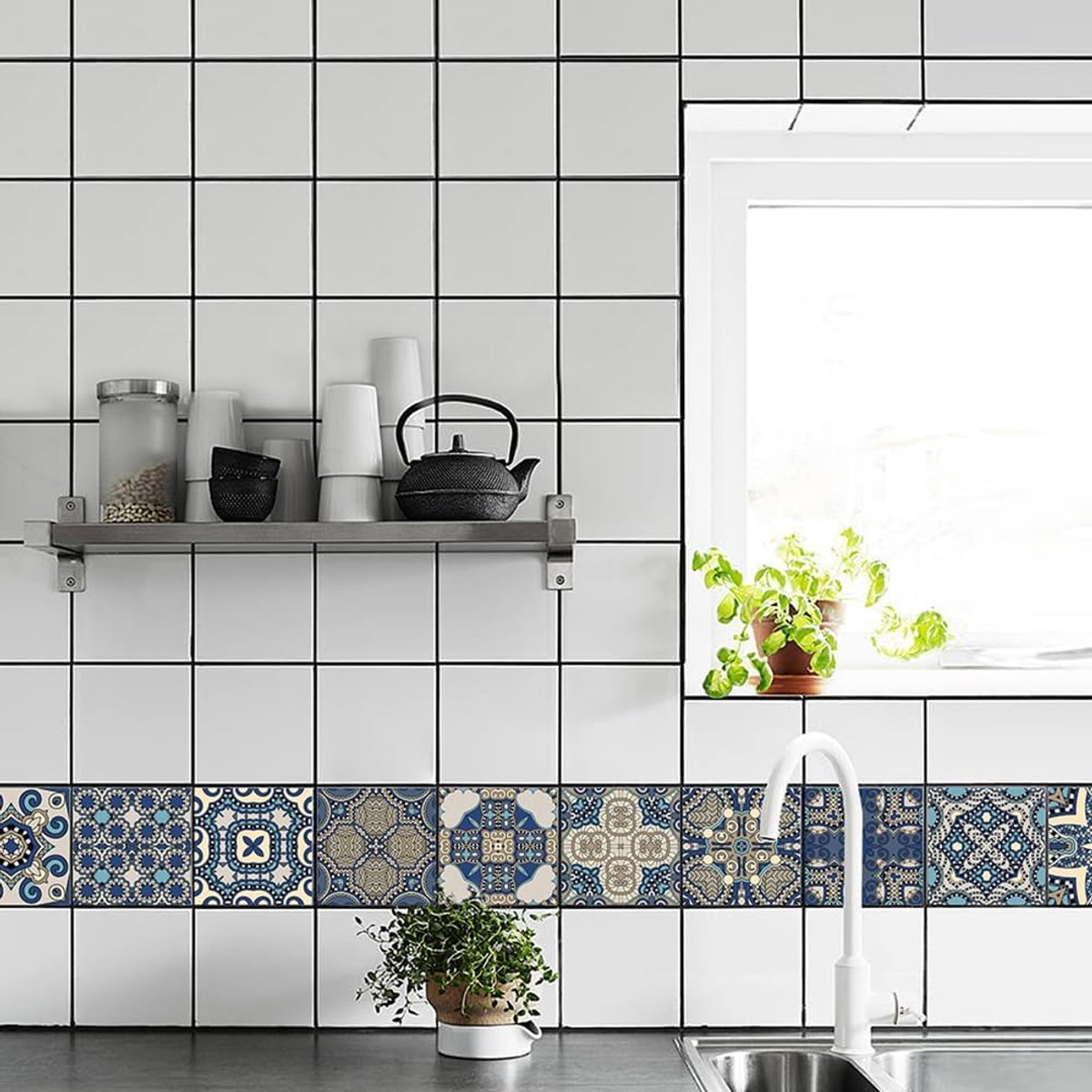 Plaktegels - Wandpanelen - tegelstickers keuken - plaktegels keuken - Zelfklevende Tegels - Muurstickers Keuken - Wandtegelstickers - Set van 20 - 20 x 20 cm - Decoratieve Stickers - Geschikt Voor Keuken & Badkamer - Meerkleurig
