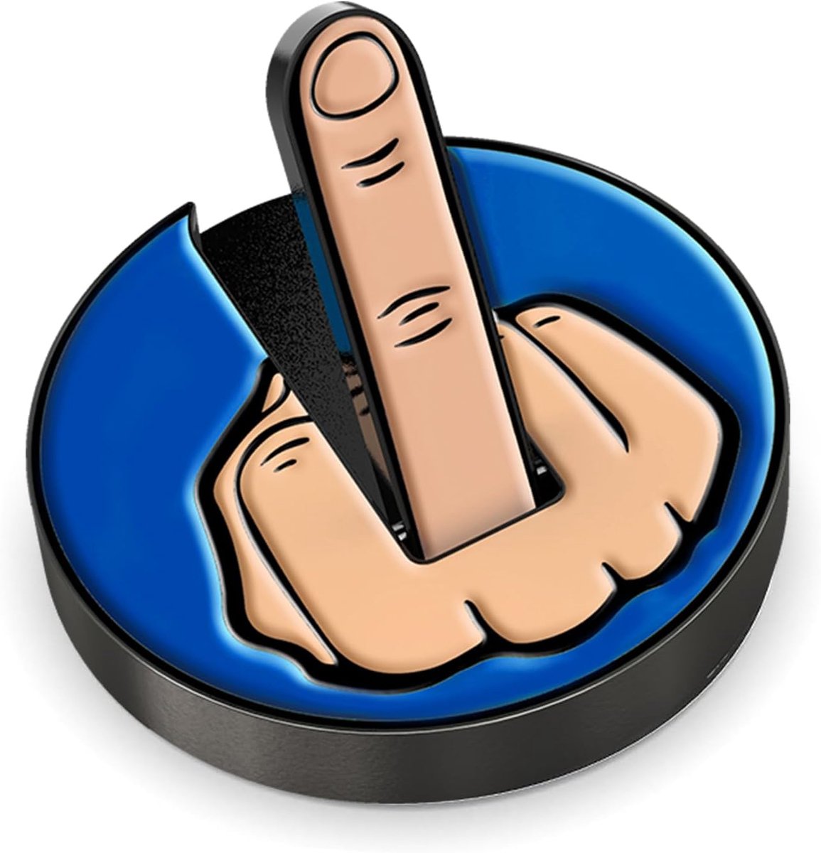 Golfbalmarkeerder met Magnetische Hoedclip, Grappige Middelvinger-vorm, Golfbalmarker voor Pet en Hoed, Handig Golfaccessoire voor Golfliefhebbers, Origineel Cadeau voor Golfers-Blauw