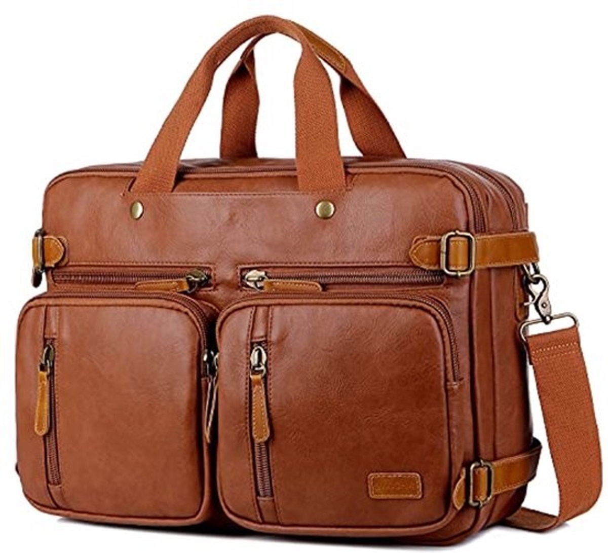 Multifunctionele 3-in-1 Laptoptas voor Heren - Aktetas, Rugzak en Messenger Bag