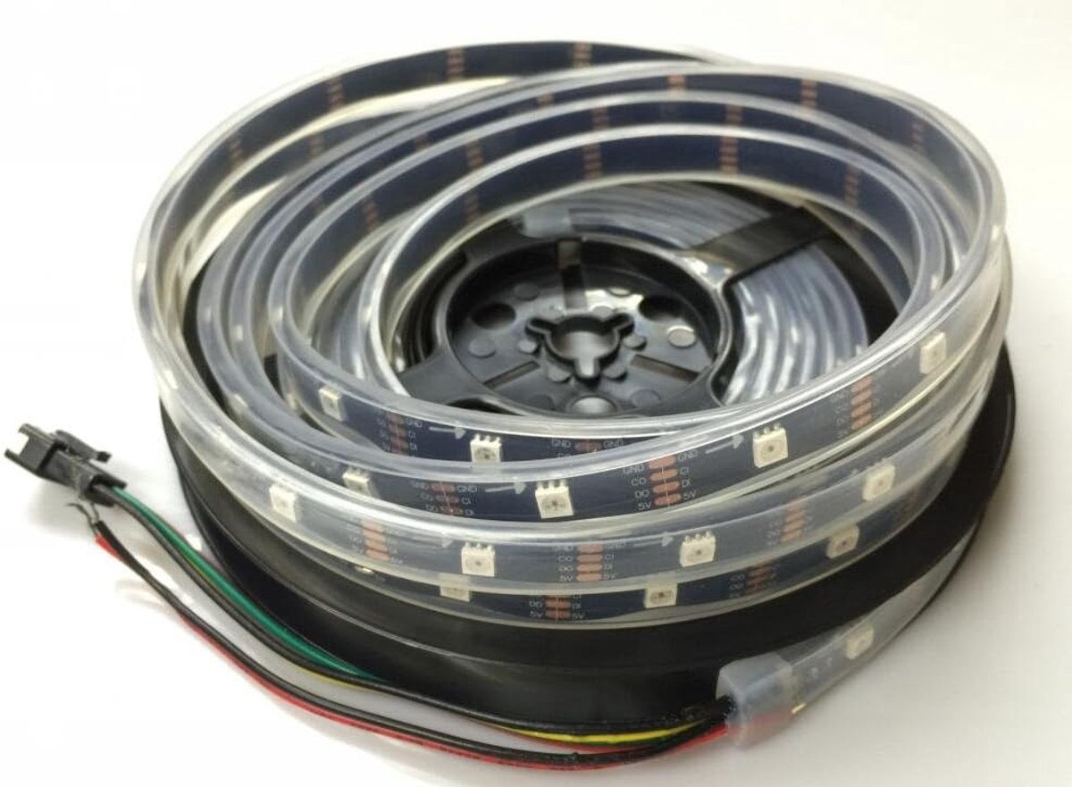 5M LED-strip licht APA102 RGB SMD 5050 150 pixels 16.4ft individueel adresseerbare droomkleur waterdicht IP67 zwart PCB
