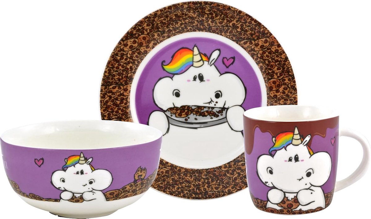Porselein Service - Koekjes (paars), 260ml